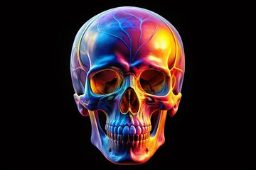 Intricate Inferior View of a Skull Showcasing Cranial Structures for Medical and Educational Purposes in High Detail