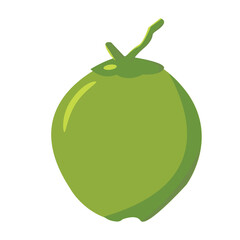 Coconut fruit vector isolate on white background for graphic design, logo, web site, social media, mobile app, ui illustration