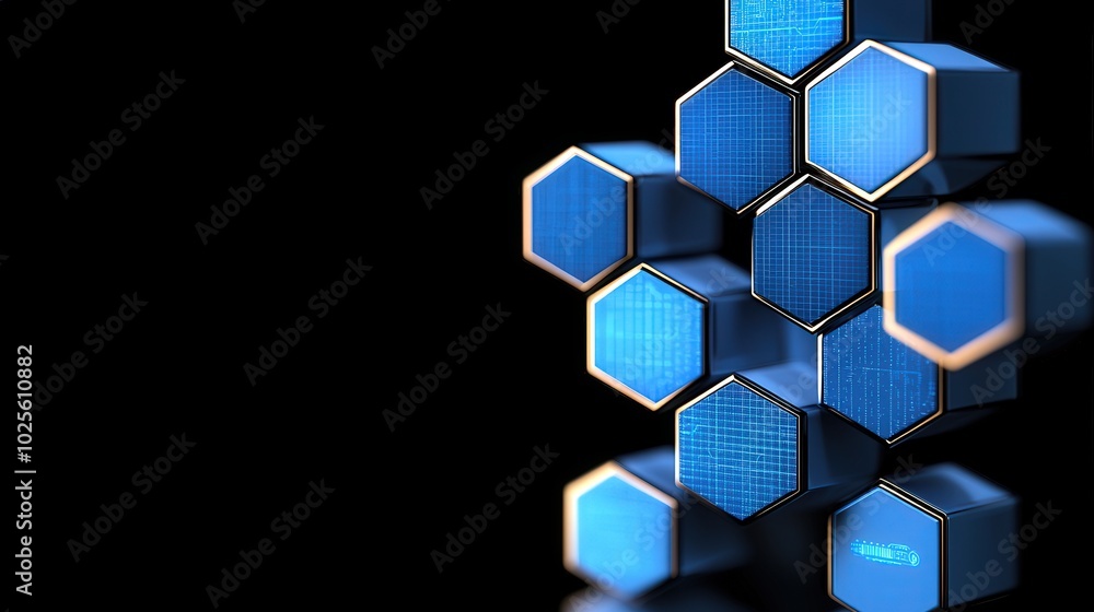 Poster futuristic hexagon pattern abstract technology background