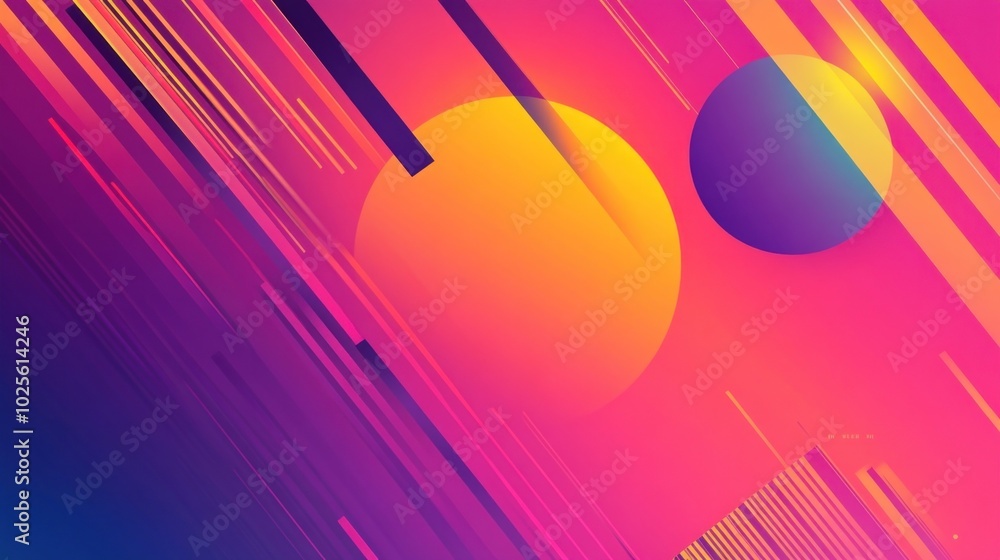 Aufkleber abstract design featuring vibrant colors and geometric shapes, creating a modern visual effect.