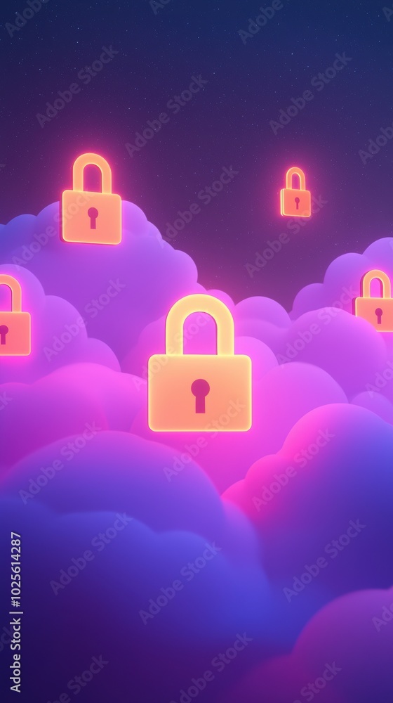 Poster craft a digital image capturing the essence of cloud-native cybersecurity tools