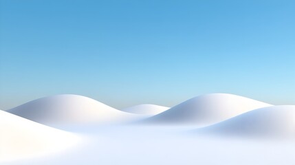 Snow covered Tundra Landscape Under Crisp Blue Sky