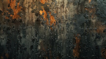 Fototapeta premium Abstract Wood Texture with Peeling Paint and Metallic Elements