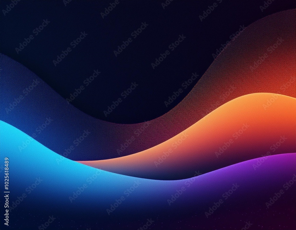 Poster create a dynamic and eye-catching atmosphere with this wavy gradient background, featuring a vibrant