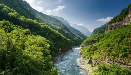 A symphony of nature unfolds along the river.  