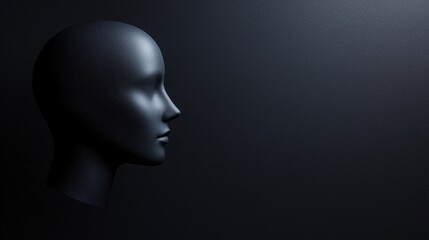 Obraz premium Ethereal Silhouette: Abstract Figure in Minimalist Studio Shot with Dramatic Lighting