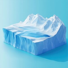 Obraz premium Glacier cross-section climate science diagram style, with copy space