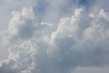 
It's a white sky full of puffy clouds