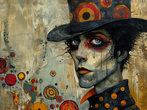 Surreal Portrait of a Man in a Hat