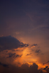 
It's a cloudy sunset sky