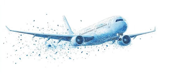 Airplane in Flight, Abstract Design