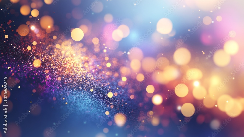 Aufkleber abstract background with colorful bokeh lights and glitter.