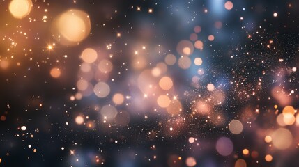 Fototapeta premium Abstract background with glowing lights and bokeh effect.