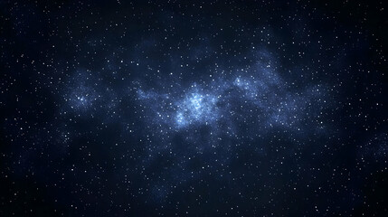 Fototapeta premium Abstract Night Sky with a Bright Nebula Shining in the Dark Space