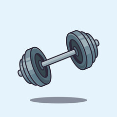 Barbell. cartoon vector illustration.