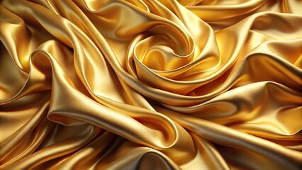 Elegant gold silk texture background with wave pattern