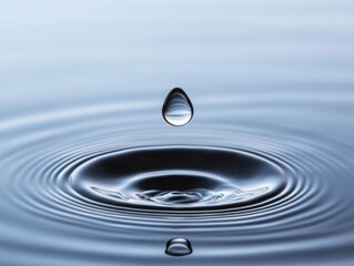Rippling water droplet