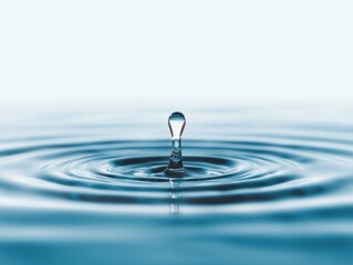 water droplet splash on a calm surface