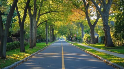 A tree-lined bike path, connecting neighborhoods and reducing traffic