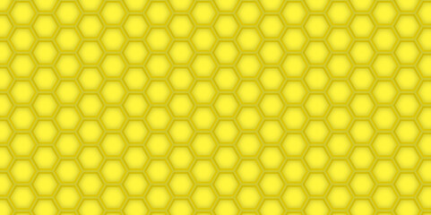 Black hexagon grid texture with yellow lining. Abstract background with geometric polygon shapes. Vector illustration. geometric shapes. Modern. overlapping layers. 3d hexagonal technology. honeycomb 