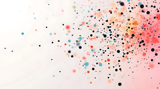 Isolated minimalist dots: Tiny dots or shapes scattered across an empty background with a sense of open space, evoking simplicity and mindfulness