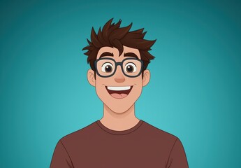 Fototapeta premium smiling man with glasses