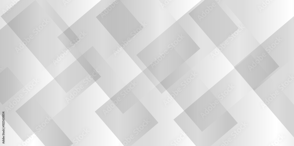 Poster abstract modern white and gray color pattern geometric luxury gradient line background random square