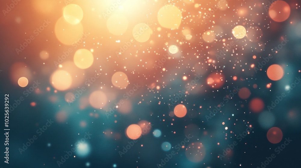 Poster a dreamy light flare with bokeh effect, combining soft, glowing light with scattered bokeh circles i