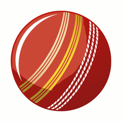 Cricket Ball vector illustration on a white background
