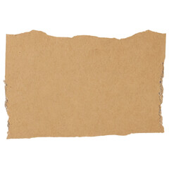 a piece of packaging cardboard with torn edges, png file