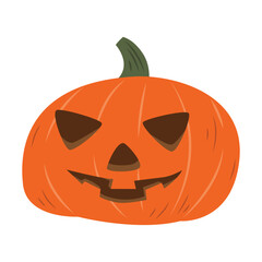 Spooky Halloween Pumpkin Glowing in the Dark