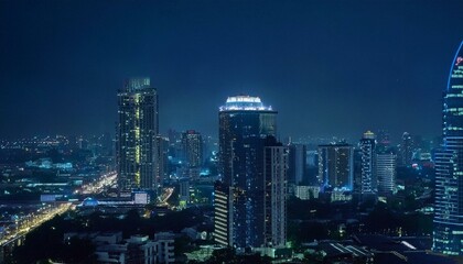 Naklejka premium Each building contributes to the city's identity. 