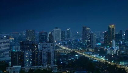 Fototapeta premium The skyline beckons with promises of adventure. 