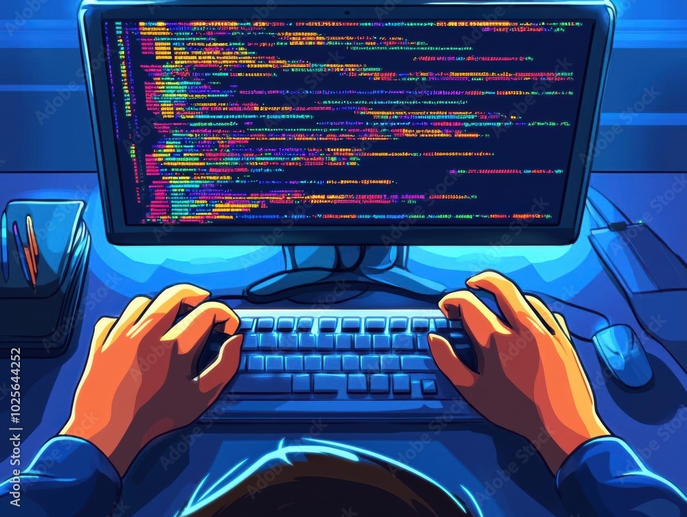Poster late night coding: a hacker's journey