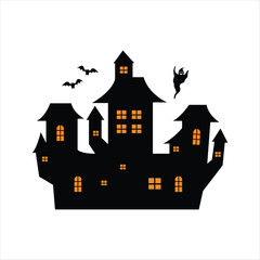 Simple Haunted House Design for Halloween Night