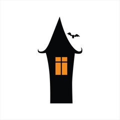 Simple Haunted House Design for Halloween Night