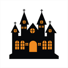 Simple Haunted House Design for Halloween Night