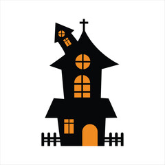 Simple Haunted House Design for Halloween Night