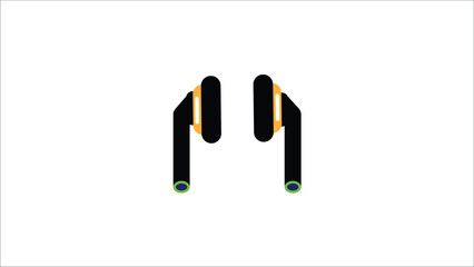 Abstract headphone icon. Customer service on white background.