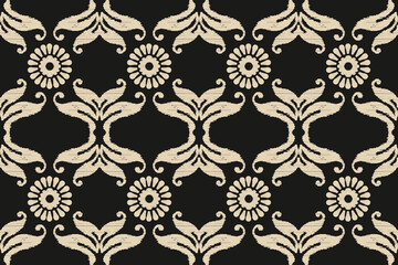 Ethnic Seamless Pattern Ikat geometric Indian style.Tribal ethnic texture. seamless striped pattern in Aztec style.Indian, Gypsy, and African rug. Bohemian.Vintage background abstract 