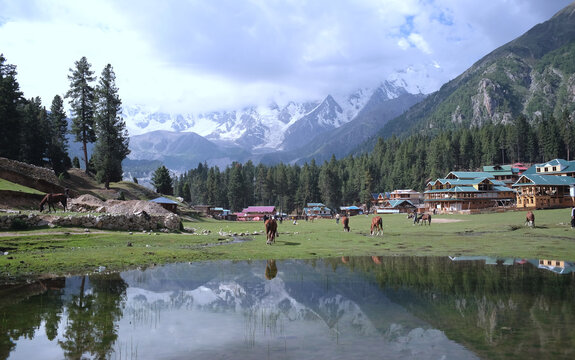 Morning lake view at Fairy Meadows