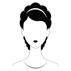 Trendy Hairstyle Evolution Icon Vector Artwork Illustration Design for Girls Fashion - Modern Haircuts & Styles