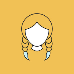 Trendy Hairstyle Evolution Icon Vector Artwork Illustration Design for Girls Fashion

