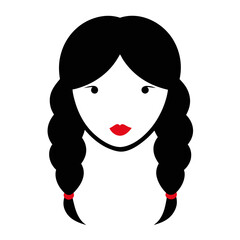 Trendy Hairstyle Evolution Icon Vector Artwork Illustration Design for Girls Fashion

