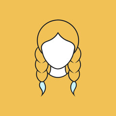 Trendy Hairstyle Evolution Icon Vector Artwork Illustration Design for Girls Fashion - Modern Haircuts & Styles