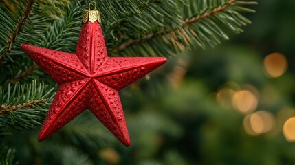 The Red Star Ornament Hanging