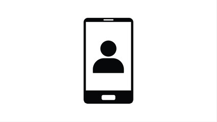 Abstract Unique User Account Vector, Mobile User Profile Icon on white background.