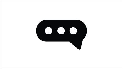 Text message icon set. chat speech balloon vector symbol on white background.