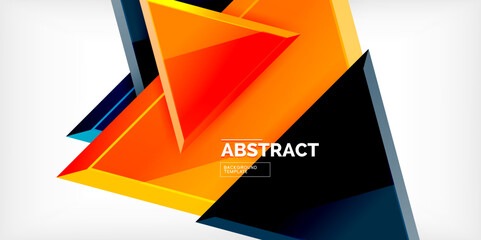 Abstract background - glossy triangles. Vector Illustration For Wallpaper, Banner, Background, Card, Book Illustration, landing page