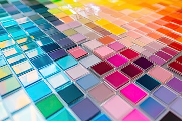 A Colorful Palette of Square-Shaped Pigment Samples